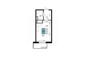 Apartment Sale, 26.8 sq. m. at Mikrorayon 6 6A, 6A mikrorayon, Odintsovo, Moscow Region, Russia #2