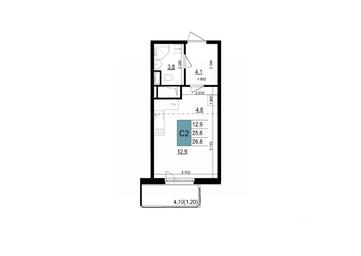 Apartment Sale, 26.8平方米 at Mikrorayon 6 6A, 6A mikrorayon, Odintsovo, Moscow Region, Russia #2 Apartment Sale, 26.8平方米 at Mikrorayon 6 6A, 6A mikrorayon, Odintsovo, Moscow Region, Russia #2