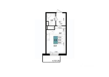 Apartment Sale, 26.8 sq. m. at Mikrorayon 6 6A, 6A mikrorayon, Odintsovo, Moscow Region, Russia #2 Apartment Sale, 26.8 sq. m. at Mikrorayon 6 6A, 6A mikrorayon, Odintsovo, Moscow Region, Russia #2