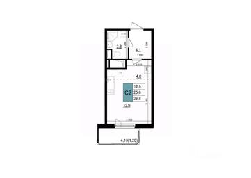 Apartment Sale, 26.8 sq. m. at Mikrorayon 6 6A, 6A mikrorayon, Odintsovo, Moscow Region, Russia #2 Apartment Sale, 26.8 sq. m. at Mikrorayon 6 6A, 6A mikrorayon, Odintsovo, Moscow Region, Russia #2