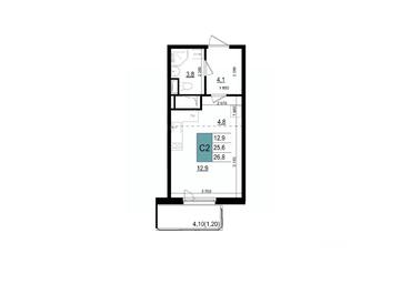Apartment Sale, 26.8 sq. m. at Mikrorayon 6 6A, 6A mikrorayon, Odintsovo, Moscow Region, Russia #2 Apartment Sale, 26.8 sq. m. at Mikrorayon 6 6A, 6A mikrorayon, Odintsovo, Moscow Region, Russia #2