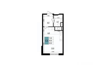 Apartment Sale, 26.9 sq. m. at Mikrorayon 6 6A, 6A mikrorayon, Odintsovo, Moscow Region, Russia #2 Apartment Sale, 26.9 sq. m. at Mikrorayon 6 6A, 6A mikrorayon, Odintsovo, Moscow Region, Russia #2
