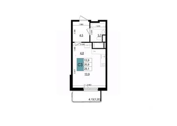 Apartment Sale, 28.1 sq. m. at Mikrorayon 6 6A, 6A mikrorayon, Odintsovo, Moscow Region, Russia #2 Apartment Sale, 28.1 sq. m. at Mikrorayon 6 6A, 6A mikrorayon, Odintsovo, Moscow Region, Russia #2