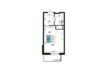 Apartment Sale, 28.1平方米 at Mikrorayon 6 6A, 6A mikrorayon, Odintsovo, Moscow Region, Russia #2 Apartment Sale, 28.1平方米 at Mikrorayon 6 6A, 6A mikrorayon, Odintsovo, Moscow Region, Russia #2