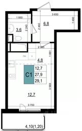 Apartment Sale, 29.1 sq. m. at Mikrorayon 6 6A, 6A mikrorayon, Odintsovo, Moscow Region, Russia #3 Apartment Sale, 29.1 sq. m. at Mikrorayon 6 6A, 6A mikrorayon, Odintsovo, Moscow Region, Russia #3