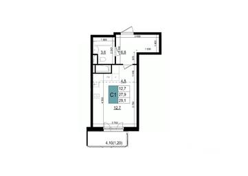 Apartment Sale, 29.1平方米 at Mikrorayon 6 6A, 6A mikrorayon, Odintsovo, Moscow Region, Russia #2