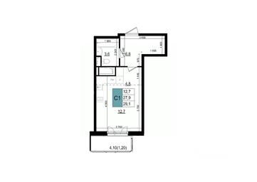 Apartment Sale, 29.1 sq. m. at Mikrorayon 6 6A, 6A mikrorayon, Odintsovo, Moscow Region, Russia #2 Apartment Sale, 29.1 sq. m. at Mikrorayon 6 6A, 6A mikrorayon, Odintsovo, Moscow Region, Russia #2