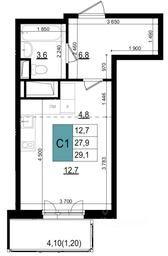 Apartment Sale, 29.1 sq. m. at Mikrorayon 6 6A, 6A mikrorayon, Odintsovo, Moscow Region, Russia #4