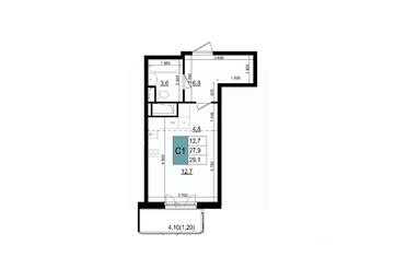 Apartment Sale, 29.1 sq. m. at Mikrorayon 6 6A, 6A mikrorayon, Odintsovo, Moscow Region, Russia #2 Apartment Sale, 29.1 sq. m. at Mikrorayon 6 6A, 6A mikrorayon, Odintsovo, Moscow Region, Russia #2