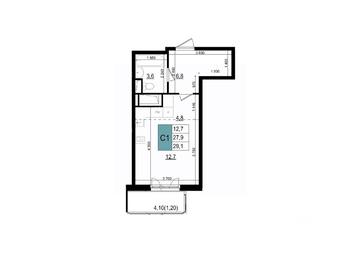 Apartment Sale, 29.1平方米 at Mikrorayon 6 6A, 6A mikrorayon, Odintsovo, Moscow Region, Russia #2