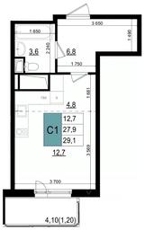 Apartment Sale, 29.1 sq. m. at Mikrorayon 6 6A, 6A mikrorayon, Odintsovo, Moscow Region, Russia #3 Apartment Sale, 29.1 sq. m. at Mikrorayon 6 6A, 6A mikrorayon, Odintsovo, Moscow Region, Russia #3