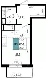 Apartment Sale, 29.1平方米 at Mikrorayon 6 6A, 6A mikrorayon, Odintsovo, Moscow Region, Russia #3 Apartment Sale, 29.1平方米 at Mikrorayon 6 6A, 6A mikrorayon, Odintsovo, Moscow Region, Russia #3