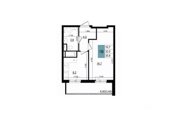 Apartment Sale, 35.9 sq. m. at Mikrorayon 6 6A, 6A mikrorayon, Odintsovo, Moscow Region, Russia #2 Apartment Sale, 35.9 sq. m. at Mikrorayon 6 6A, 6A mikrorayon, Odintsovo, Moscow Region, Russia #2