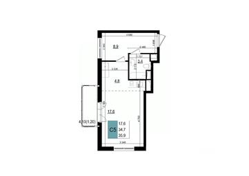 Apartment Sale, 35.9平方米 at Mikrorayon 6 6A, 6A mikrorayon, Odintsovo, Moscow Region, Russia #2