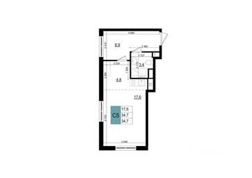 Apartment Sale, 34.7 sq. m. at Mikrorayon 6 6A, 6A mikrorayon, Odintsovo, Moscow Region, Russia #2 Apartment Sale, 34.7 sq. m. at Mikrorayon 6 6A, 6A mikrorayon, Odintsovo, Moscow Region, Russia #2