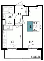 Apartment Sale, 35.9 sq. m. at Mikrorayon 6 6A, 6A mikrorayon, Odintsovo, Moscow Region, Russia #3 Apartment Sale, 35.9 sq. m. at Mikrorayon 6 6A, 6A mikrorayon, Odintsovo, Moscow Region, Russia #3