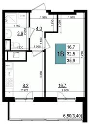 Apartment Sale, 35.9 sq. m. at Mikrorayon 6 6A, 6A mikrorayon, Odintsovo, Moscow Region, Russia #3 Apartment Sale, 35.9 sq. m. at Mikrorayon 6 6A, 6A mikrorayon, Odintsovo, Moscow Region, Russia #3