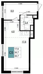 Apartment Sale, 35.9 sq. m. at Mikrorayon 6 6A, 6A mikrorayon, Odintsovo, Moscow Region, Russia #3 Apartment Sale, 35.9 sq. m. at Mikrorayon 6 6A, 6A mikrorayon, Odintsovo, Moscow Region, Russia #3