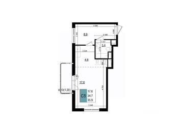 Apartment Sale, 35.9 sq. m. at Mikrorayon 6 6A, 6A mikrorayon, Odintsovo, Moscow Region, Russia #2