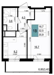 Apartment Sale, 35.9 sq. m. at Mikrorayon 6 6A, 6A mikrorayon, Odintsovo, Moscow Region, Russia #3