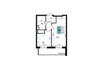 Apartment Sale, 35.9 sq. m. at Mikrorayon 6 6A, 6A mikrorayon, Odintsovo, Moscow Region, Russia #2