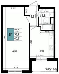 Apartment Sale, 40.8 sq. m. at Mikrorayon 6 6A, 6A mikrorayon, Odintsovo, Moscow Region, Russia #3 Apartment Sale, 40.8 sq. m. at Mikrorayon 6 6A, 6A mikrorayon, Odintsovo, Moscow Region, Russia #3