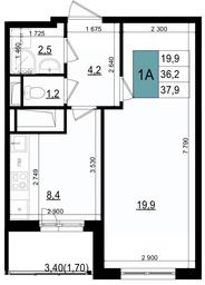 Apartment Sale, 37.9 sq. m. at Mikrorayon 6 6A, 6A mikrorayon, Odintsovo, Moscow Region, Russia #3