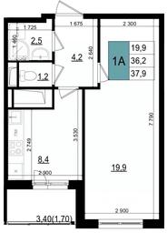 Apartment Sale, 37.9 sq. m. at Mikrorayon 6 6A, 6A mikrorayon, Odintsovo, Moscow Region, Russia #3 Apartment Sale, 37.9 sq. m. at Mikrorayon 6 6A, 6A mikrorayon, Odintsovo, Moscow Region, Russia #3