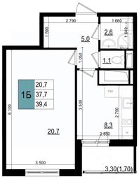 Apartment Sale, 39.4平方米 at Mikrorayon 6 6A, 6A mikrorayon, Odintsovo, Moscow Region, Russia #3 Apartment Sale, 39.4平方米 at Mikrorayon 6 6A, 6A mikrorayon, Odintsovo, Moscow Region, Russia #3