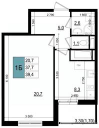 Apartment Sale, 39.4 sq. m. at Mikrorayon 6 6A, 6A mikrorayon, Odintsovo, Moscow Region, Russia #3 Apartment Sale, 39.4 sq. m. at Mikrorayon 6 6A, 6A mikrorayon, Odintsovo, Moscow Region, Russia #3
