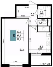 Apartment Sale, 39.4 sq. m. at Mikrorayon 6 6A, 6A mikrorayon, Odintsovo, Moscow Region, Russia #3