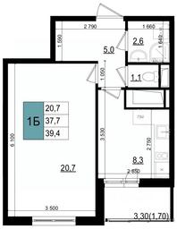 Apartment Sale, 39.4平方米 at Mikrorayon 6 6A, 6A mikrorayon, Odintsovo, Moscow Region, Russia #3 Apartment Sale, 39.4平方米 at Mikrorayon 6 6A, 6A mikrorayon, Odintsovo, Moscow Region, Russia #3