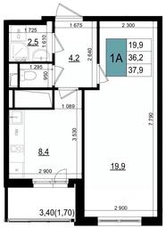 Apartment Sale, 37.9 sq. m. at Mikrorayon 6 6A, 6A mikrorayon, Odintsovo, Moscow Region, Russia #3