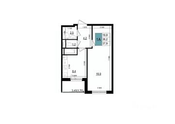 Apartment Sale, 37.9 sq. m. at Mikrorayon 6 6A, 6A mikrorayon, Odintsovo, Moscow Region, Russia #2 Apartment Sale, 37.9 sq. m. at Mikrorayon 6 6A, 6A mikrorayon, Odintsovo, Moscow Region, Russia #2