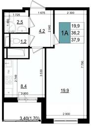 Apartment Sale, 37.9 sq. m. at Mikrorayon 6 6A, 6A mikrorayon, Odintsovo, Moscow Region, Russia #3 Apartment Sale, 37.9 sq. m. at Mikrorayon 6 6A, 6A mikrorayon, Odintsovo, Moscow Region, Russia #3