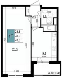 Apartment Sale, 40.8 sq. m. at Mikrorayon 6 6A, 6A mikrorayon, Odintsovo, Moscow Region, Russia #3