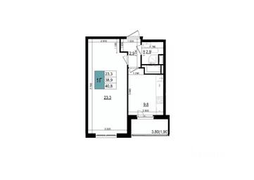 Apartment Sale, 40.8 sq. m. at Mikrorayon 6 6A, 6A mikrorayon, Odintsovo, Moscow Region, Russia #2