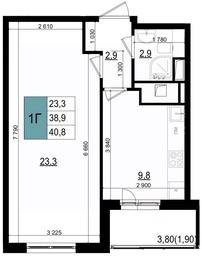 Apartment Sale, 40.8 sq. m. at Mikrorayon 6 6A, 6A mikrorayon, Odintsovo, Moscow Region, Russia #3 Apartment Sale, 40.8 sq. m. at Mikrorayon 6 6A, 6A mikrorayon, Odintsovo, Moscow Region, Russia #3