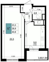 Apartment Sale, 40.8 sq. m. at Mikrorayon 6 6A, 6A mikrorayon, Odintsovo, Moscow Region, Russia #3