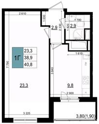 Apartment Sale, 40.8 sq. m. at Mikrorayon 6 6A, 6A mikrorayon, Odintsovo, Moscow Region, Russia #3