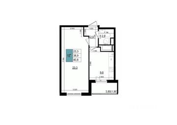 Apartment Sale, 40.8 sq. m. at Mikrorayon 6 6A, 6A mikrorayon, Odintsovo, Moscow Region, Russia #2