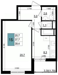 Apartment Sale, 39.4 sq. m. at Mikrorayon 6 6A, 6A mikrorayon, Odintsovo, Moscow Region, Russia #3 Apartment Sale, 39.4 sq. m. at Mikrorayon 6 6A, 6A mikrorayon, Odintsovo, Moscow Region, Russia #3