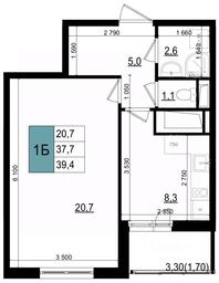 Apartment Sale, 39.4 sq. m. at Mikrorayon 6 6A, 6A mikrorayon, Odintsovo, Moscow Region, Russia #3