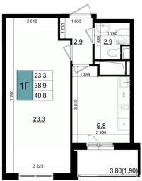 Apartment Sale, 40.8 sq. m. at Mikrorayon 6 6A, 6A mikrorayon, Odintsovo, Moscow Region, Russia #3