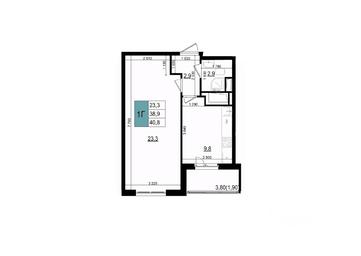 Apartment Sale, 40.8 sq. m. at Mikrorayon 6 6A, 6A mikrorayon, Odintsovo, Moscow Region, Russia #2 Apartment Sale, 40.8 sq. m. at Mikrorayon 6 6A, 6A mikrorayon, Odintsovo, Moscow Region, Russia #2