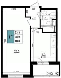 Apartment Sale, 40.8 sq. m. at Mikrorayon 6 6A, 6A mikrorayon, Odintsovo, Moscow Region, Russia #3 Apartment Sale, 40.8 sq. m. at Mikrorayon 6 6A, 6A mikrorayon, Odintsovo, Moscow Region, Russia #3