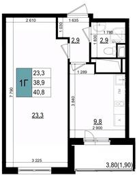 Apartment Sale, 40.8 sq. m. at Mikrorayon 6 6A, 6A mikrorayon, Odintsovo, Moscow Region, Russia #3 Apartment Sale, 40.8 sq. m. at Mikrorayon 6 6A, 6A mikrorayon, Odintsovo, Moscow Region, Russia #3