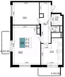1-BD Apartment Sale, 64.2 sq. m. at Mikrorayon 6 6A, 6A mikrorayon, Odintsovo, Moscow Region, Russia #3 1-BD Apartment Sale, 64.2 sq. m. at Mikrorayon 6 6A, 6A mikrorayon, Odintsovo, Moscow Region, Russia #3