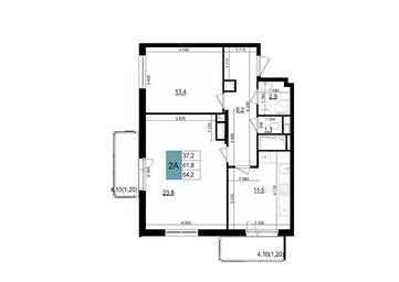 1-BD Apartment Sale, 64.2平方米 at Mikrorayon 6 6A, 6A mikrorayon, Odintsovo, Moscow Region, Russia #2 1-BD Apartment Sale, 64.2平方米 at Mikrorayon 6 6A, 6A mikrorayon, Odintsovo, Moscow Region, Russia #2