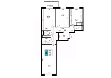 2-BD Apartment Sale, 78.5平方米 at Mikrorayon 6 6A, 6A mikrorayon, Odintsovo, Moscow Region, Russia #2 2-BD Apartment Sale, 78.5平方米 at Mikrorayon 6 6A, 6A mikrorayon, Odintsovo, Moscow Region, Russia #2